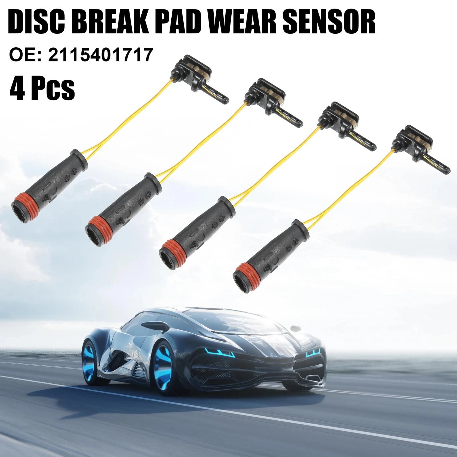 4pcs Disc Brake Pad Wear Sensor for Mercedes-Benz CL500 (2000–2006)