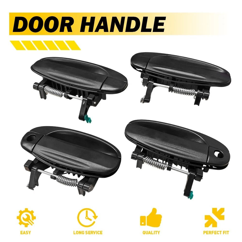 Set of 4 Exterior Door Handles for Chevrolet Aveo (2004–2011)
