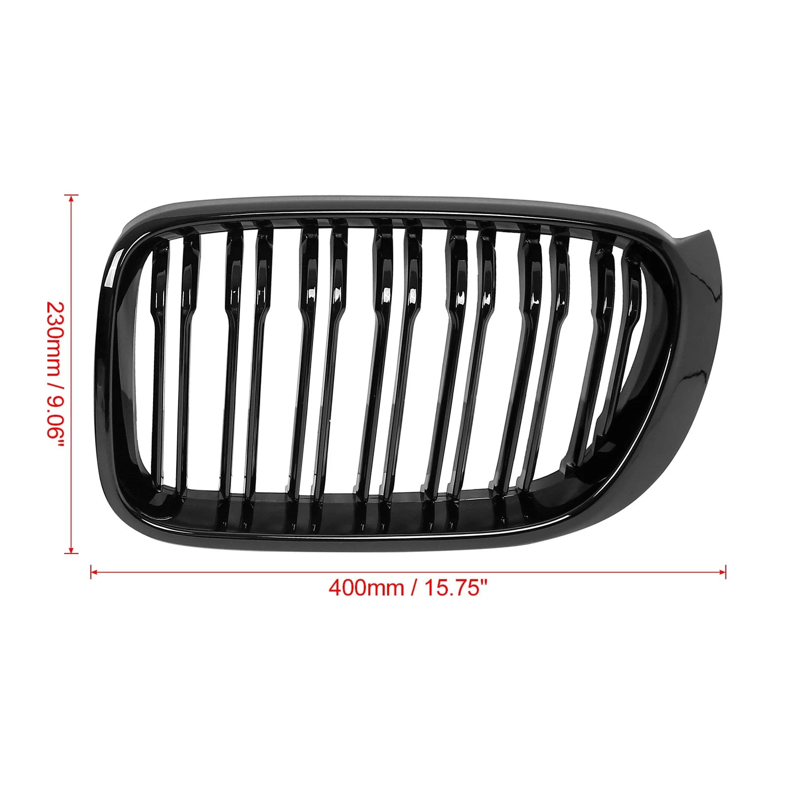 Glossy Black Kidney Grille for BMW X3 (2015–2017)