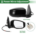 Right Side Door Mirror for Nissan Sentra (2013–2015) Manual Folding Black