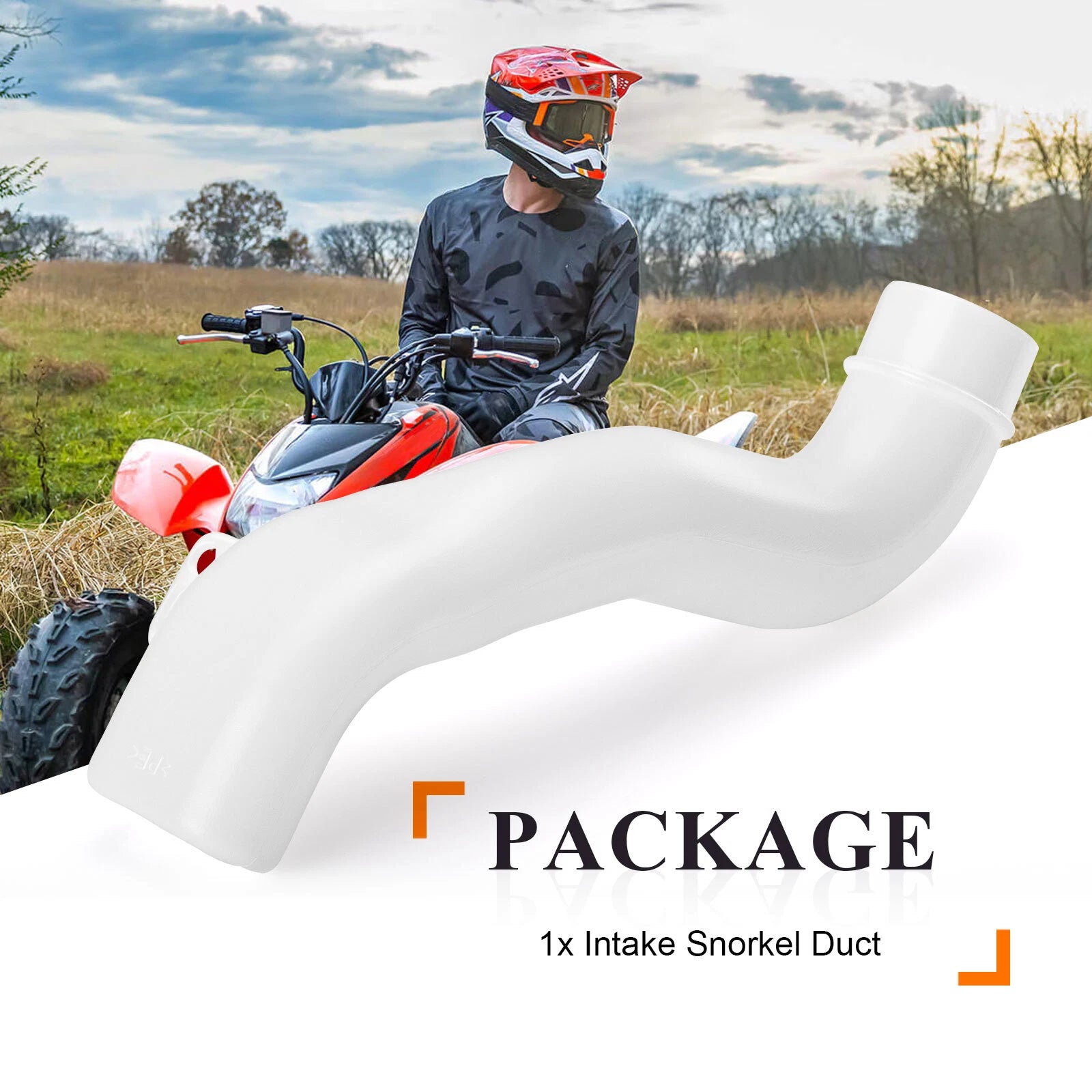 Air Filter Box Housing Duct Snorkel Tube for Honda Recon 250 (2002-2023)