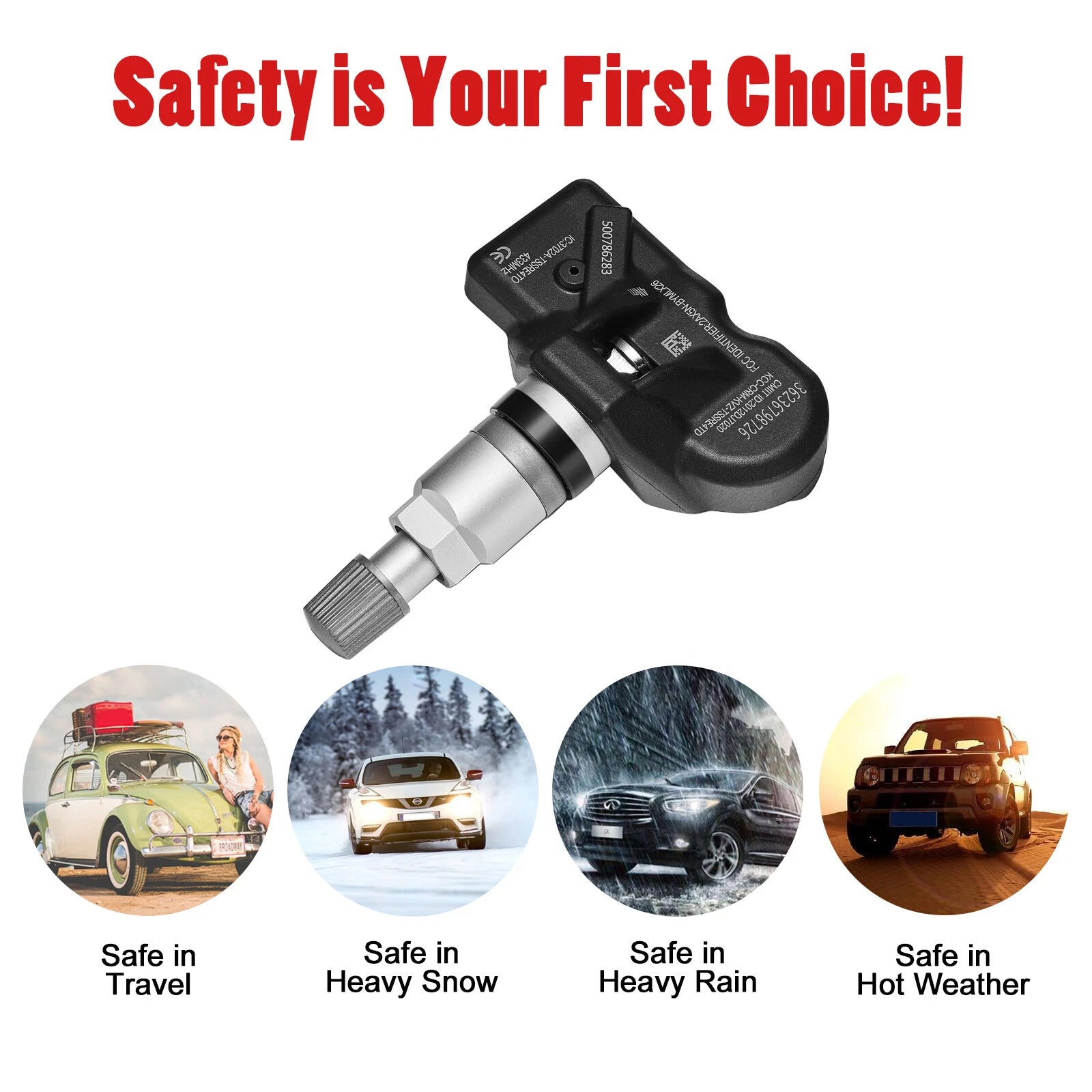 Set of 4 TPMS Tire Pressure Sensors for BMW X5 (2006–2010)