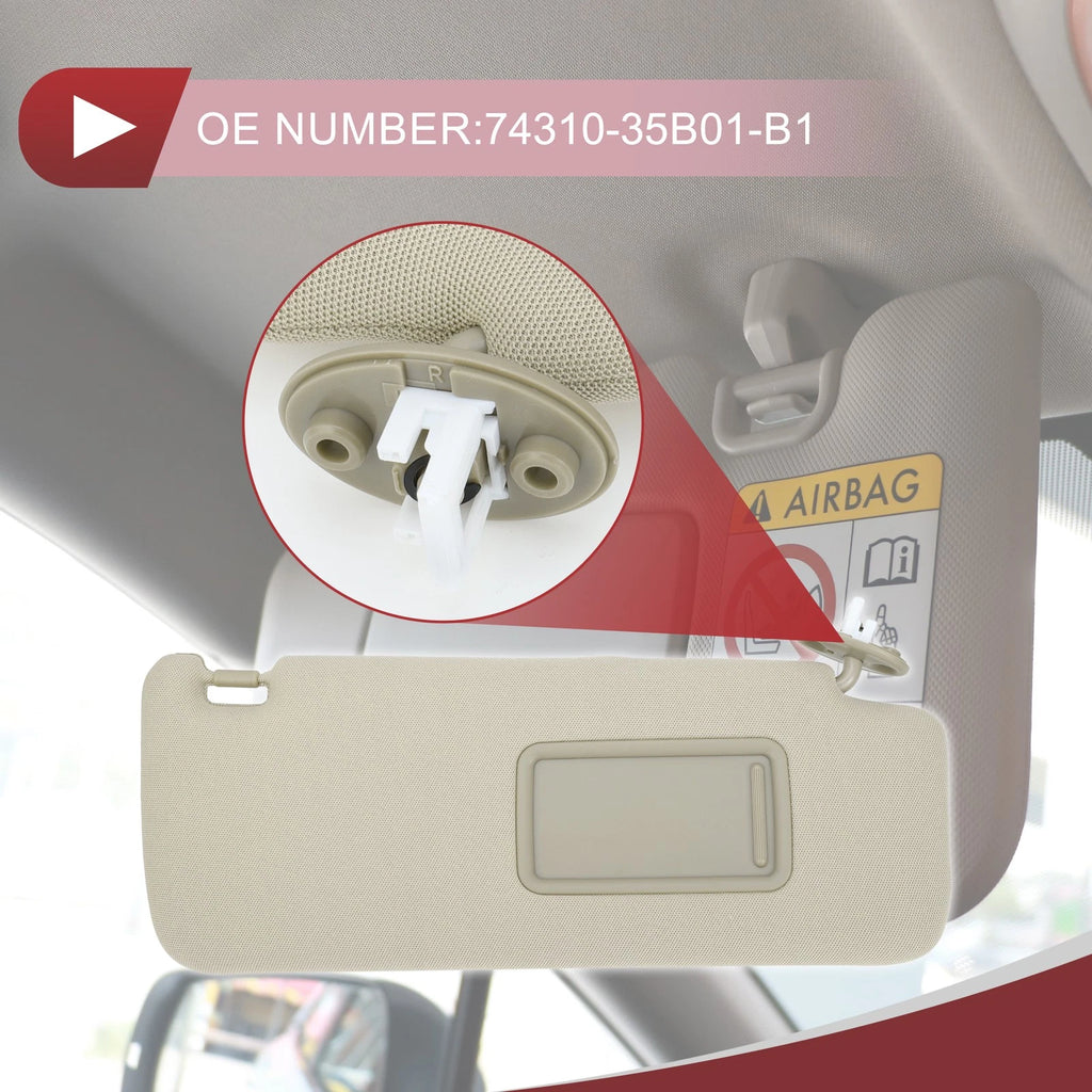 Sun Visor No.74310-35B01-B1 for Toyota 4Runner (2010–2023) Right Side