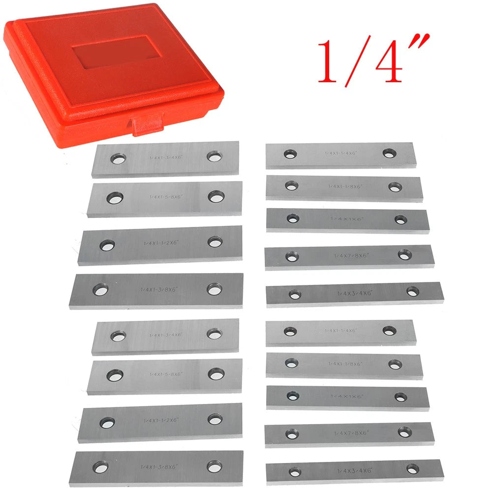 Set of 9 Steel Parallel Blocks for Precision Machining