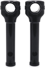 8" Black Risers 1.25" Handlebar Top Clamps for Harley Road King Dyna