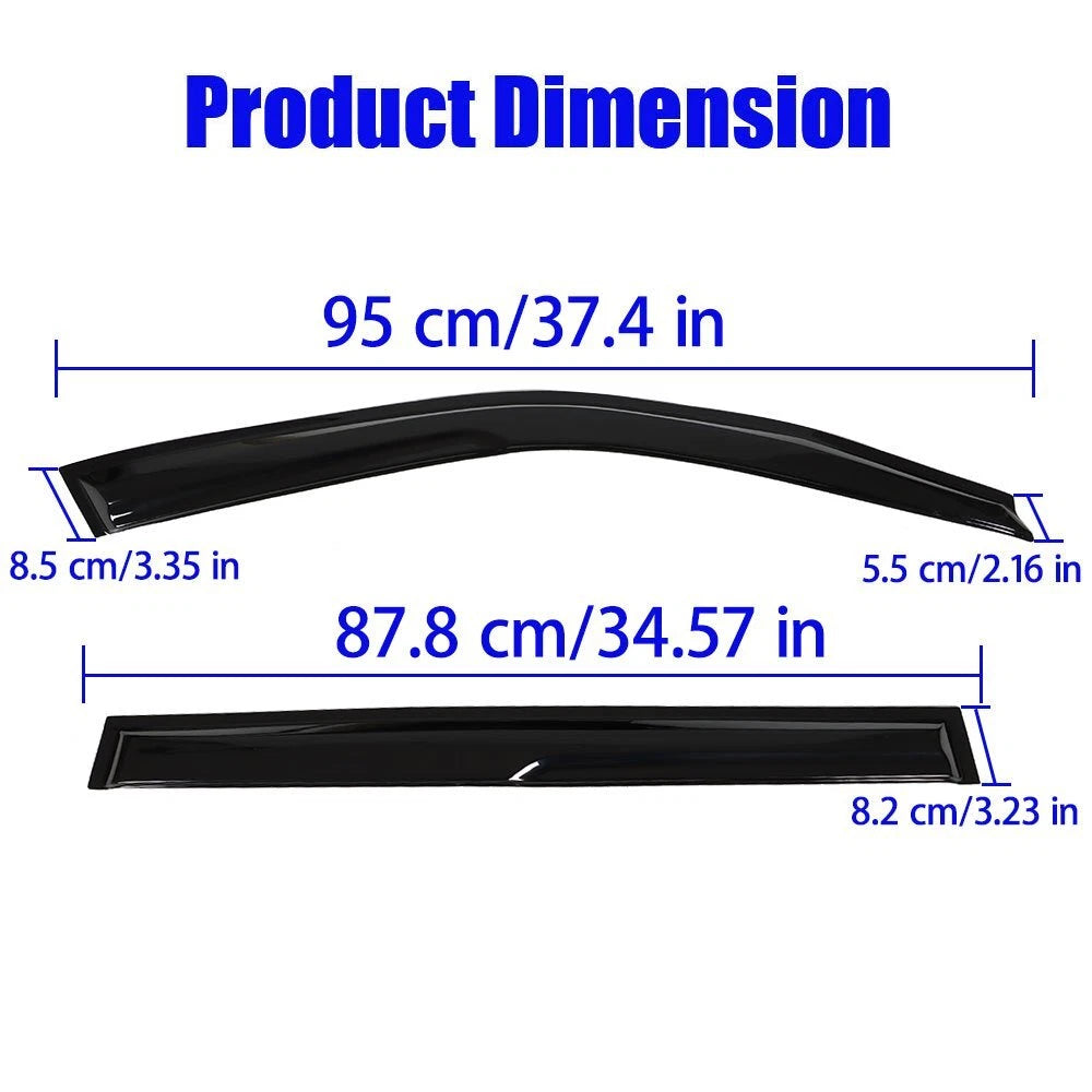 Set of 4 Smoke Window Visors for Toyota Highlander (2001–2007)