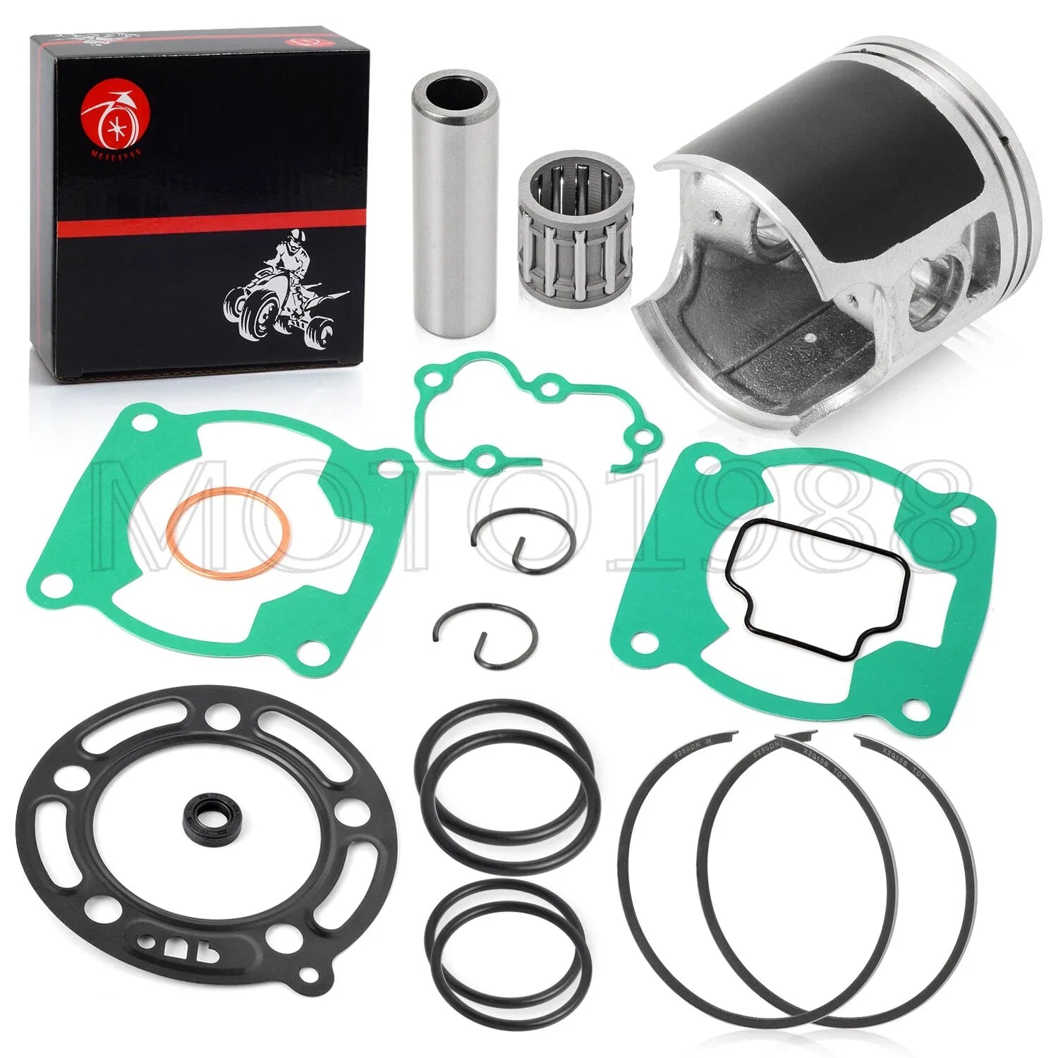 Piston Bearing & Piston Ring Gasket 52.5mm for Kawasaki KX100 (1995–2013)