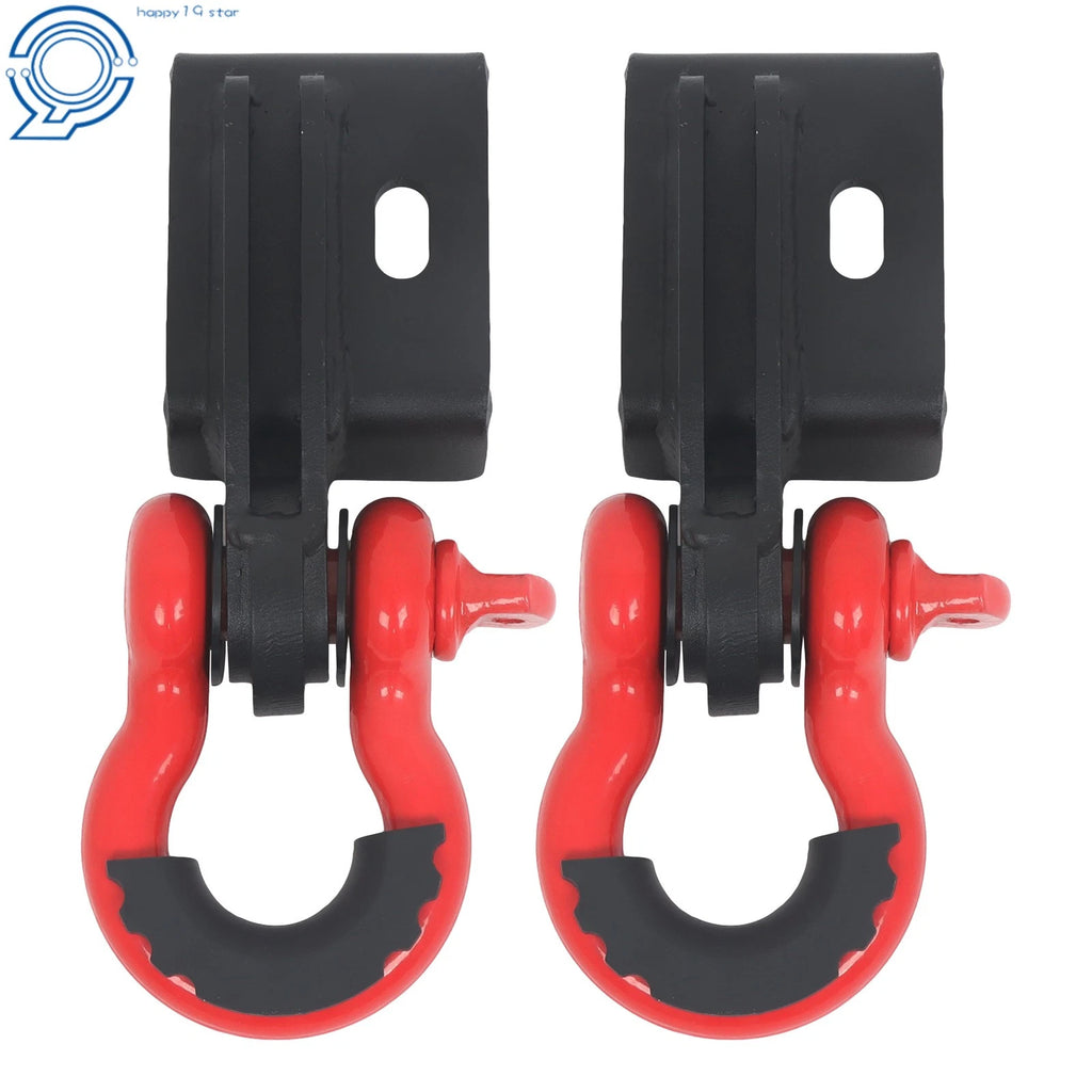 2-Piece Front Tow Hook Mounting Brackets & 3/4" Shackles for Toyota Tacoma (2009–2023)