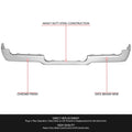 Polished Rear Bumper Face Bar for Ram 1500 (2019–2024) Chrome