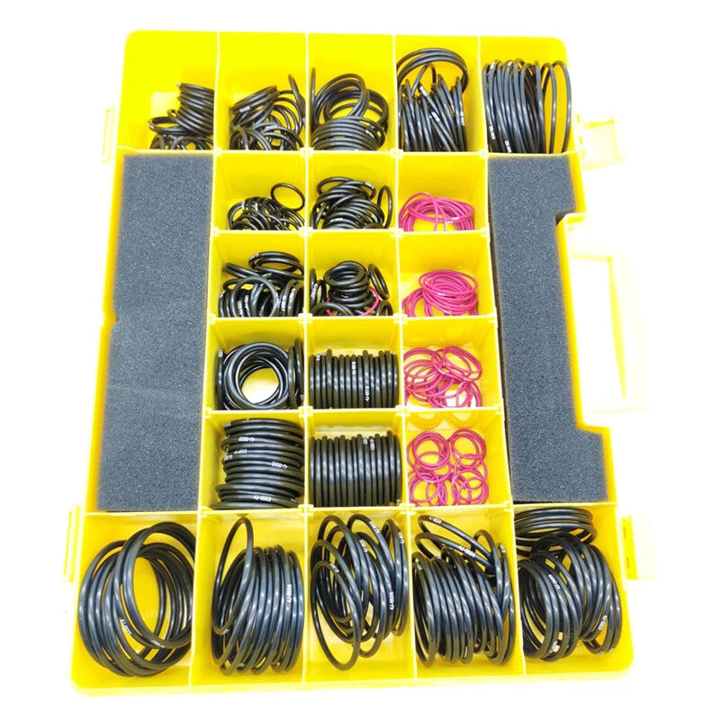 Seal O-Ring Kit 580PCS for CAT SAE STOR ORFS 61 62 (Nitrile 90)
