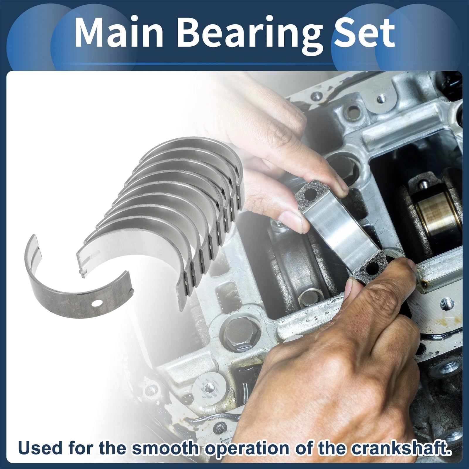 Main Bearing Set No. 2102032884 for Hyundai Sonata (1988–1998)