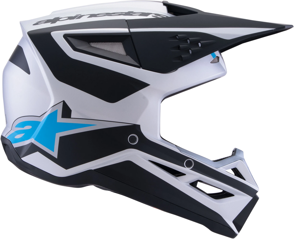 Alpinestars SM3 Off-Road Helmet for (2X-Large, Matte Silver/Blue/Black)