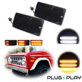 Smoked Switchback LED DRL Signal Lights for Ford Bronco (1969–1977)