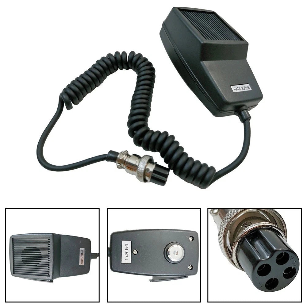 DM507 Speaker Mic 4 Pin for Galaxy Cobra Uniden CB Radios
