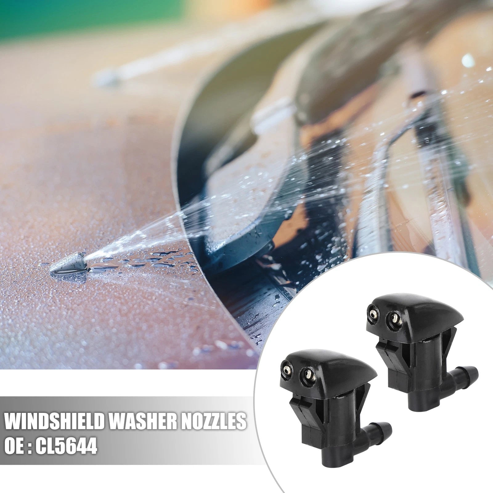 2pcs Windshield Washer Nozzle Kit for Toyota Sienna Solara Corolla Tundra (2000–2023) CL5644
