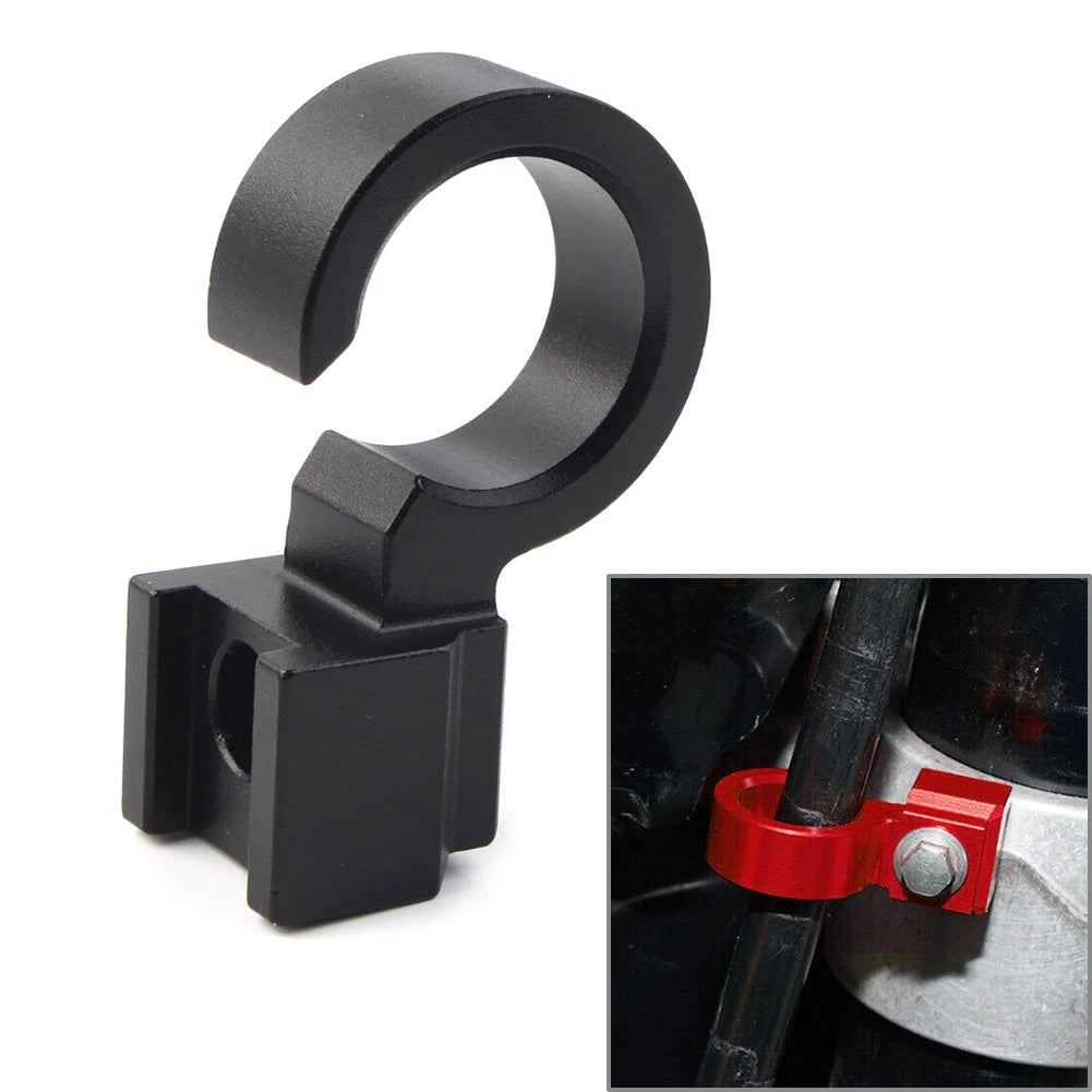 CNC Billet Front Brake Hose Line Clamp for Suzuki DRZ400SM (2005–2024) Black