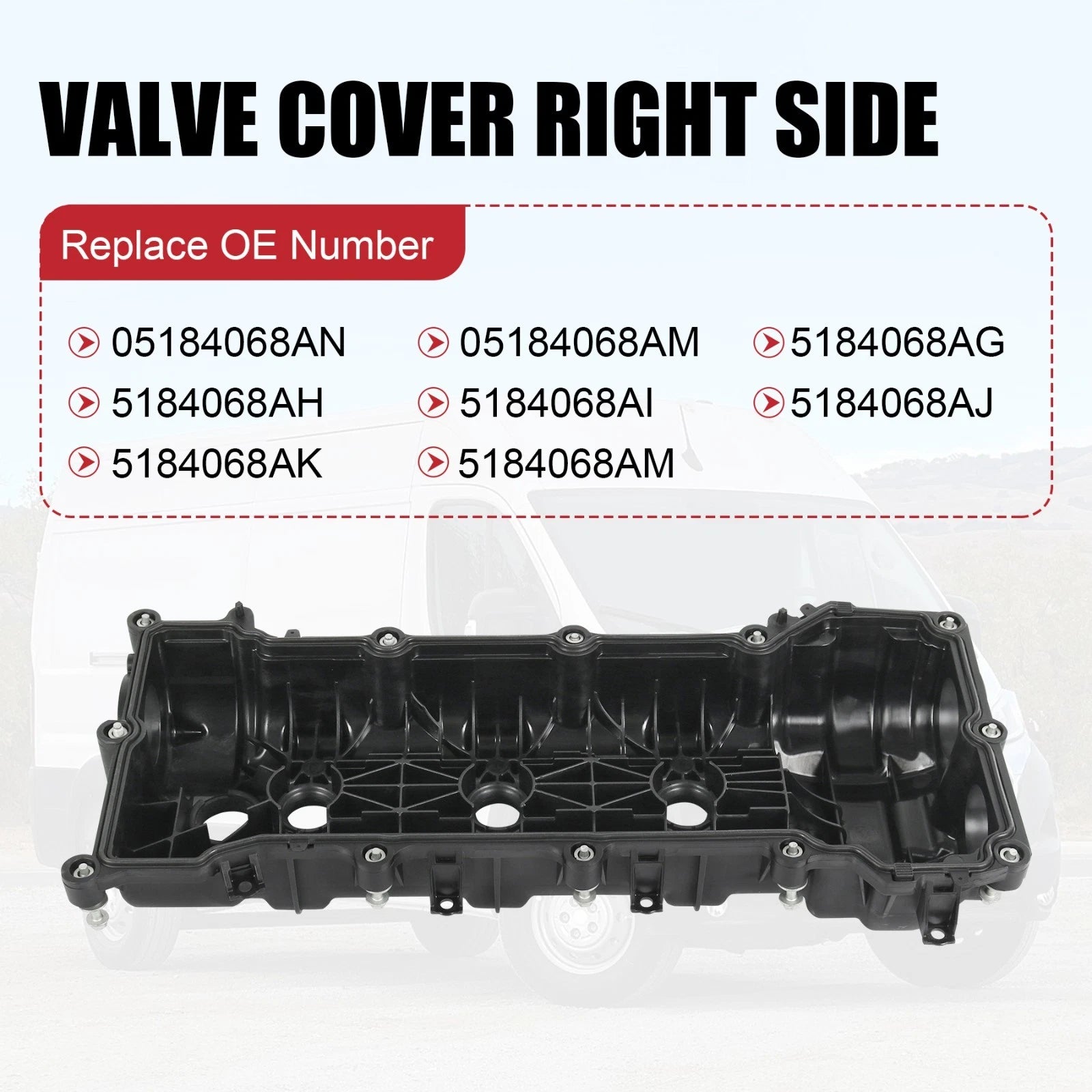 Engine Valve Cover Assembly for Dodge Chrysler Jeep 3.6L (2011-2021)