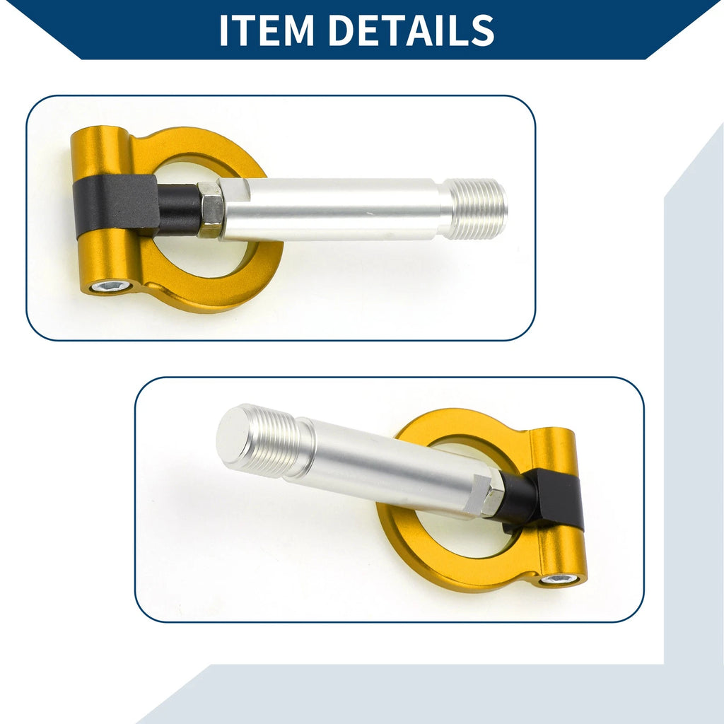 Tow Hook for Toyota Yaris (2023) - Metal Ring, 23cm, Gold