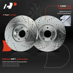 Front Drilled Brake Rotors & Ceramic Pads for Kia Sedona (2015–2020)