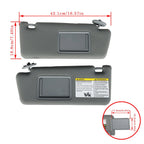 Set of 2 Sun Visors for Toyota Tacoma (2005–2015) Gray