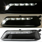 Clear Lens LED DRL Fog Light Pair + Wiring + Switch Kit for Chevy Impala (2014–2020)