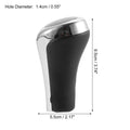 5 Speed Manual Shift Knob Head for BMW X1 E84 Faux Leather Black Silver Tone