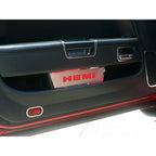 Door Badges Replacement with HEMI Orange Inlay for 2008–2014 Dodge Challenger
