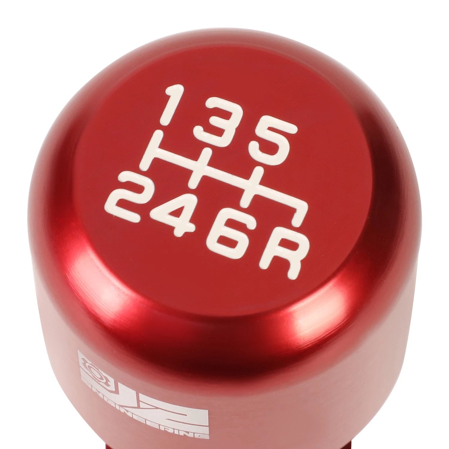 J2 Universal Aluminum Shift Knob for Cars (Red, Thread Adapters)