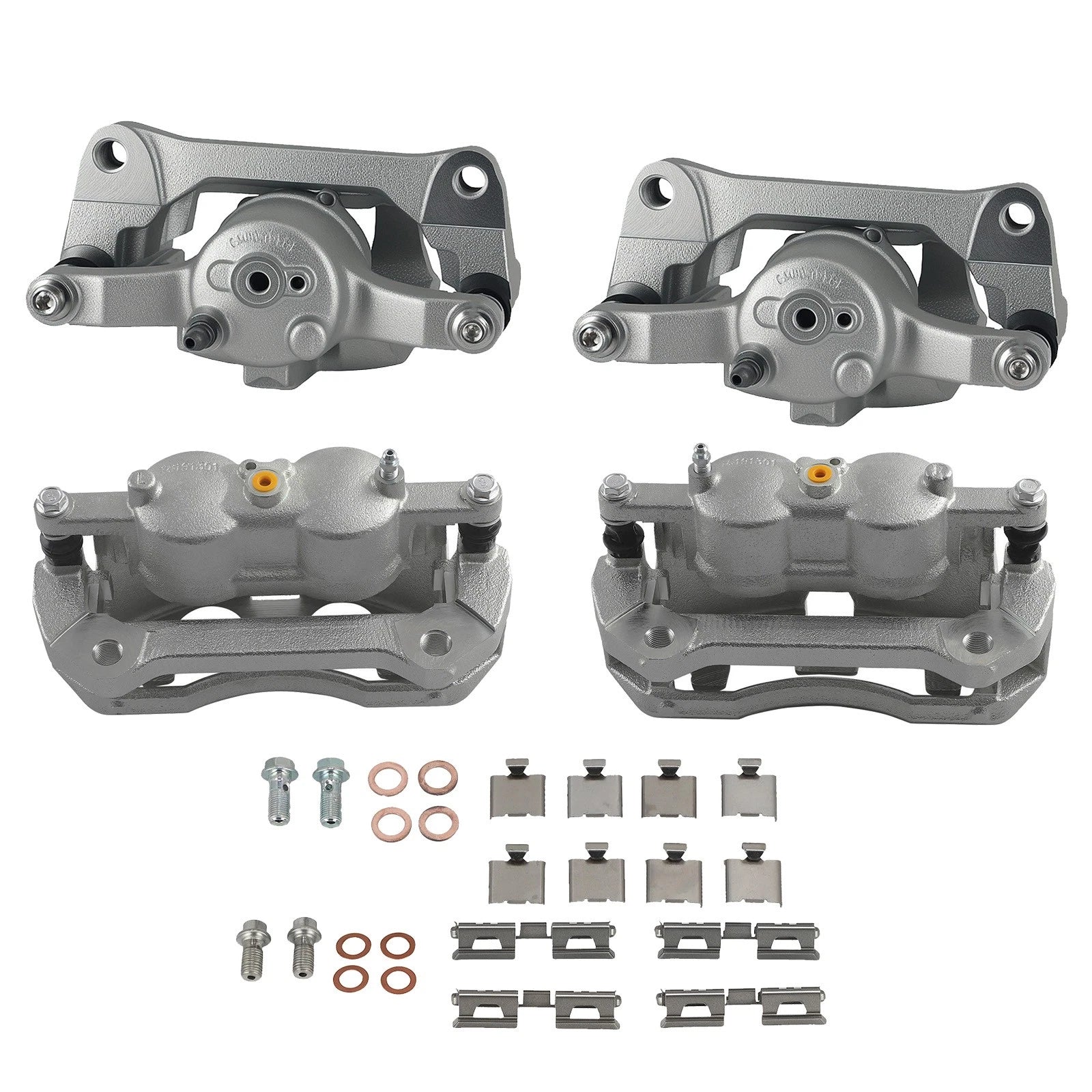 Set of 4 Brake Calipers for Ford F-150 LOBO (2012–2016) with Bracket