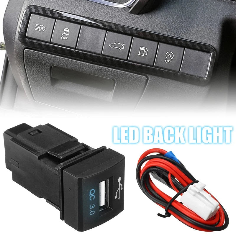 USB Charger with Wiring Harness for Toyota Camry (2018–2023)
