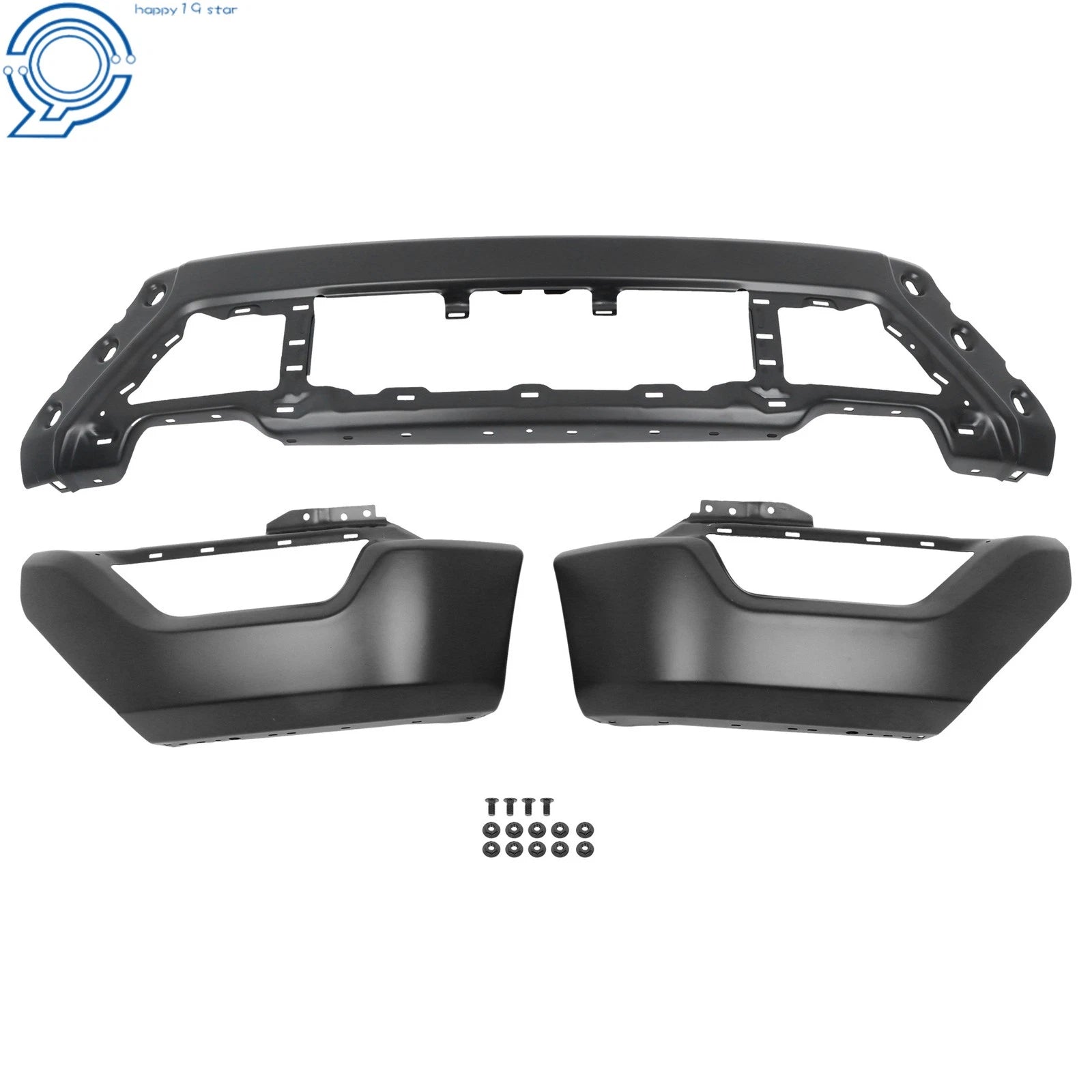 Black Split Front Bumper Face Bar for Ford F150 (2021-2023)