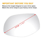 Left Side White Mirror Glass w/ Back Heated for Porsche Cayenne (2007-2010)