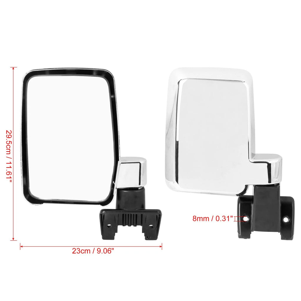 Pair Rear View Side Mirrors for Toyota Land Cruiser (1980–1996)