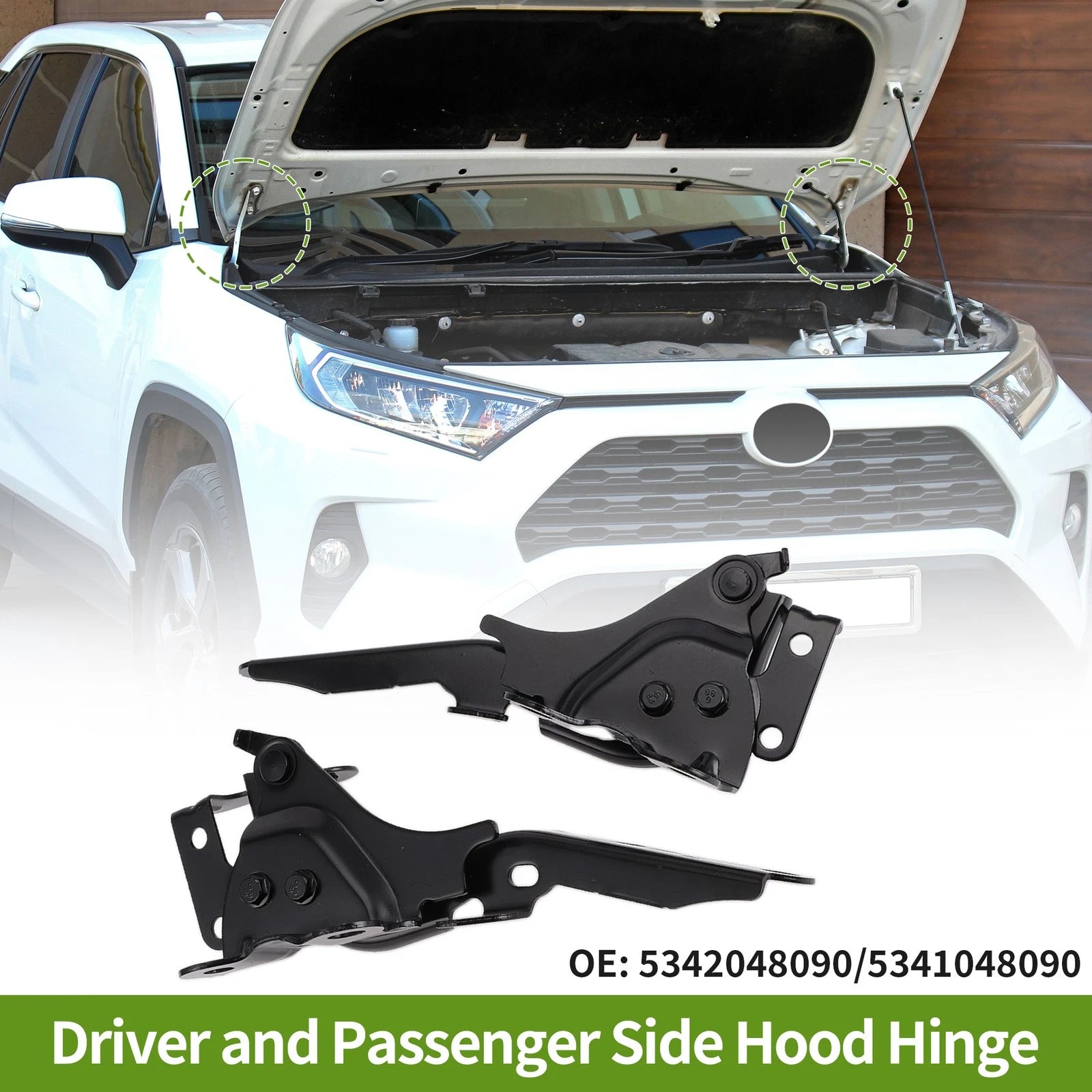 Hood Hinges Set of 2 for Lexus RX350 (2010–2015) No. 5342048090