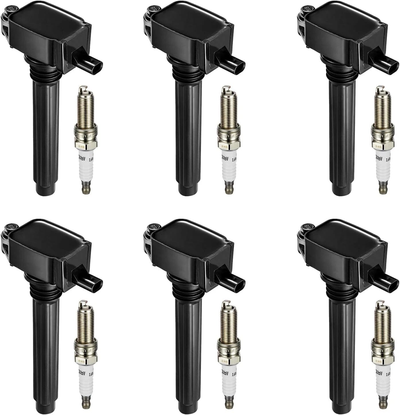 6X Ignition Coils & 6X Iridium Spark Plugs for Chrysler Dodge Jeep Ram (N/A)