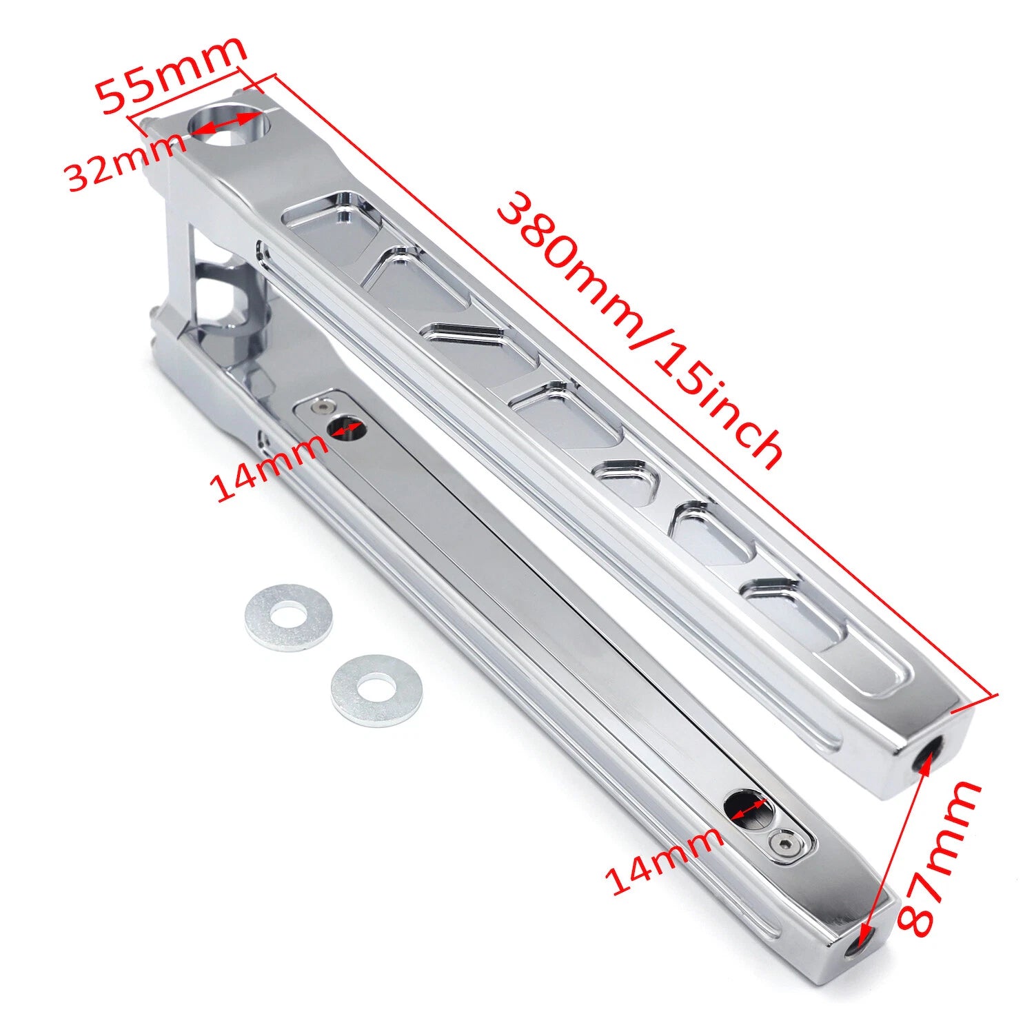 14" Riser 32mm Handlebar Top Clamp for H-D Softail Fat Boy Dyna (–2023)