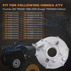 Rear Brake Backing Plate & Bearing Seals Kit for Honda Fourtrax TRX300 (1988–2000)