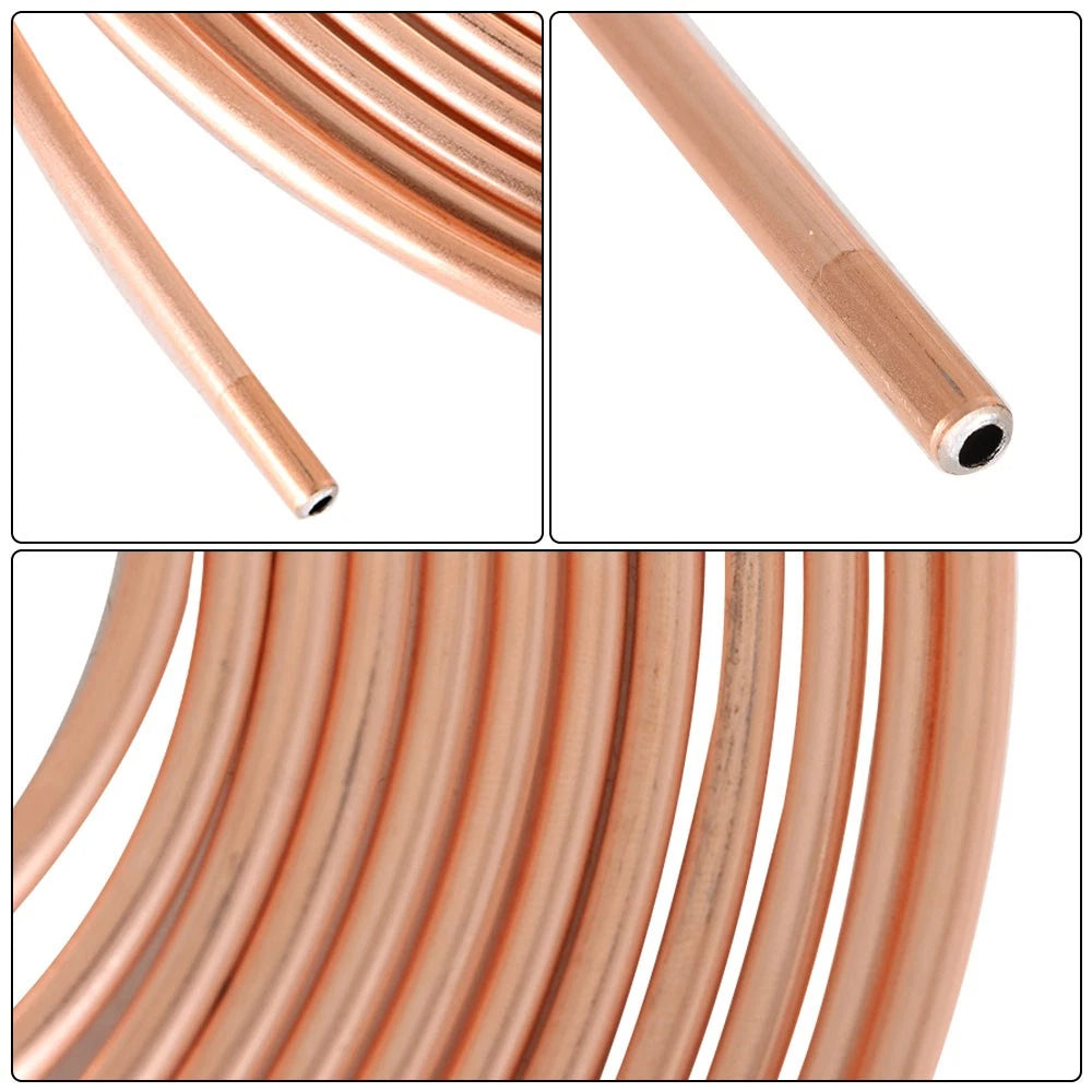 2X Copper Plated Brake Line for Hydraulic Systems (25 ft, 1/4 OD)