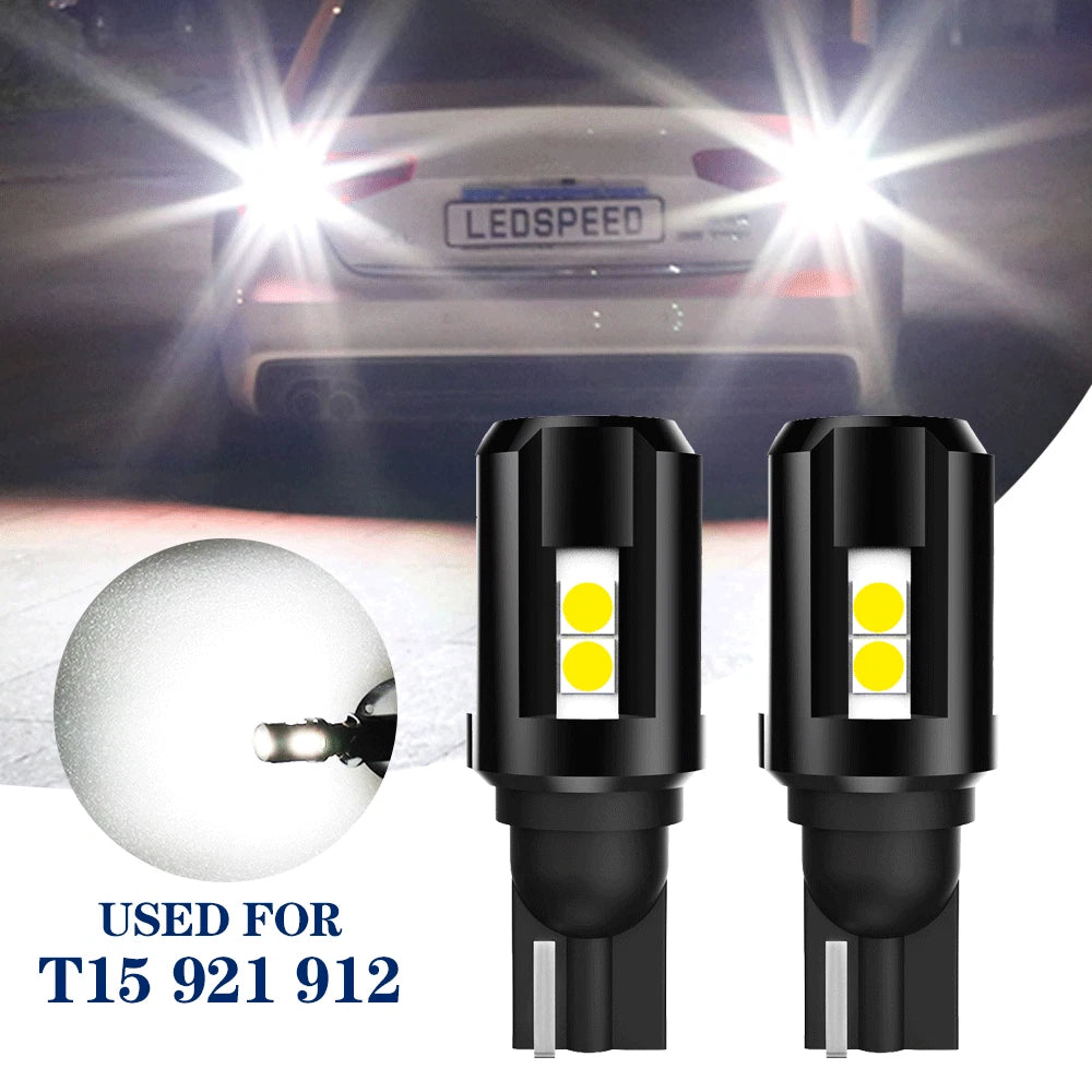 2X 921 T15 LED Backup Reverse Light Bulbs for