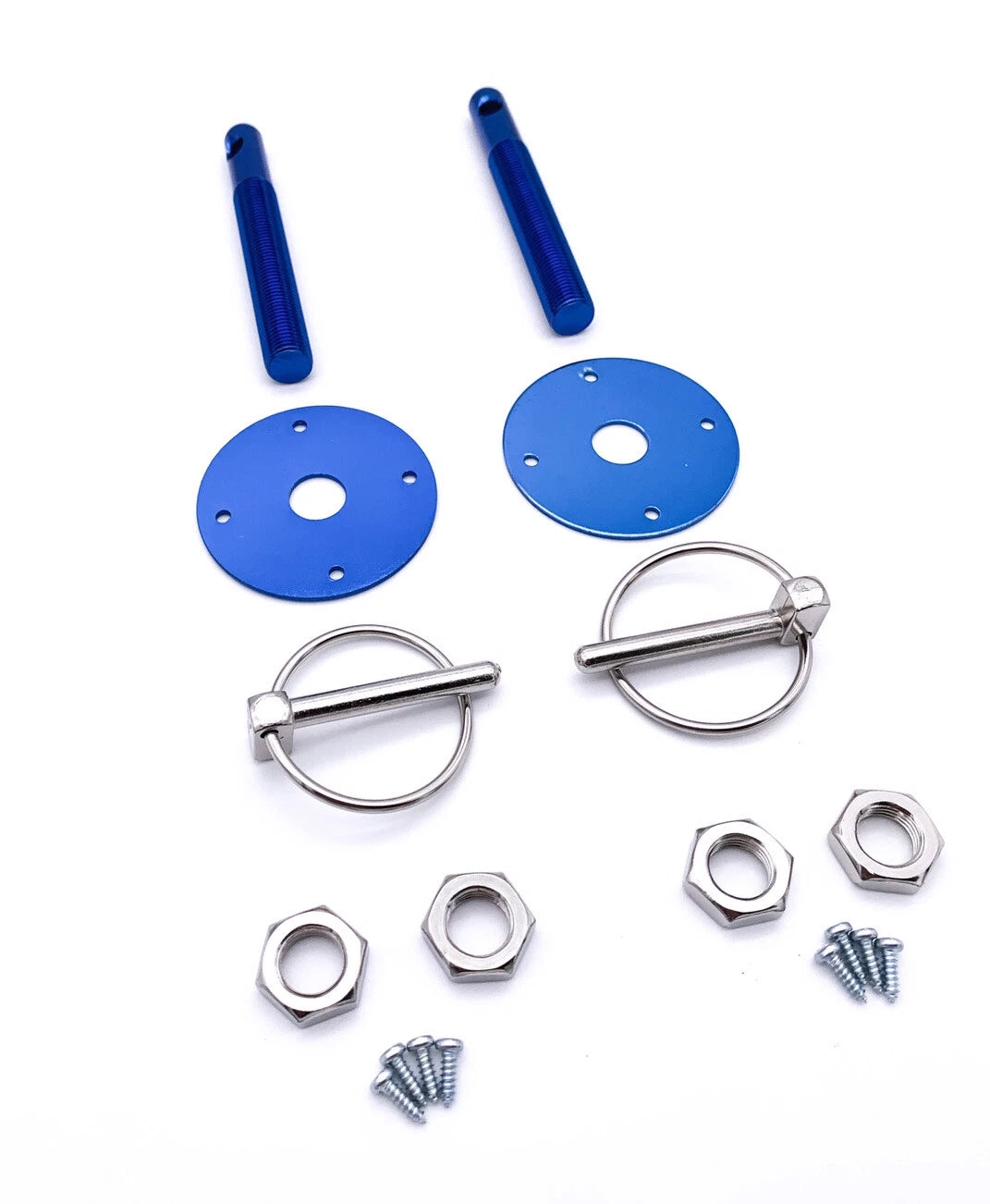 Universal Aluminum Hood Pin Kit 1/4" Flip Over for Universal Cars (Any Year)
