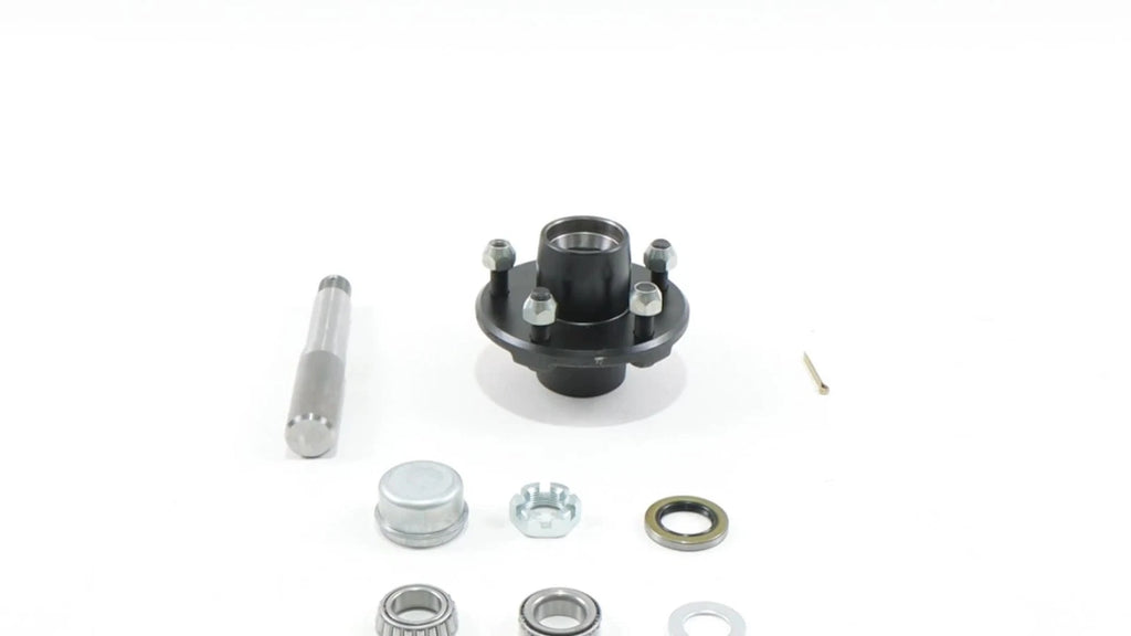 Trailer Hub Kit with Round Spindle for 5 on 4.5' Trailers (Fits Various)