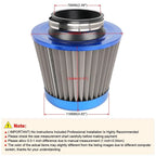 3" Inlet Cold Air Intake Cone Replacement Air Filter for