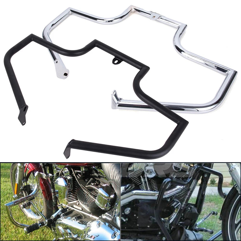 Chrome Front Engine Guard Crash Bar for Harley Heritage Softail FatBoy (2000–2017)