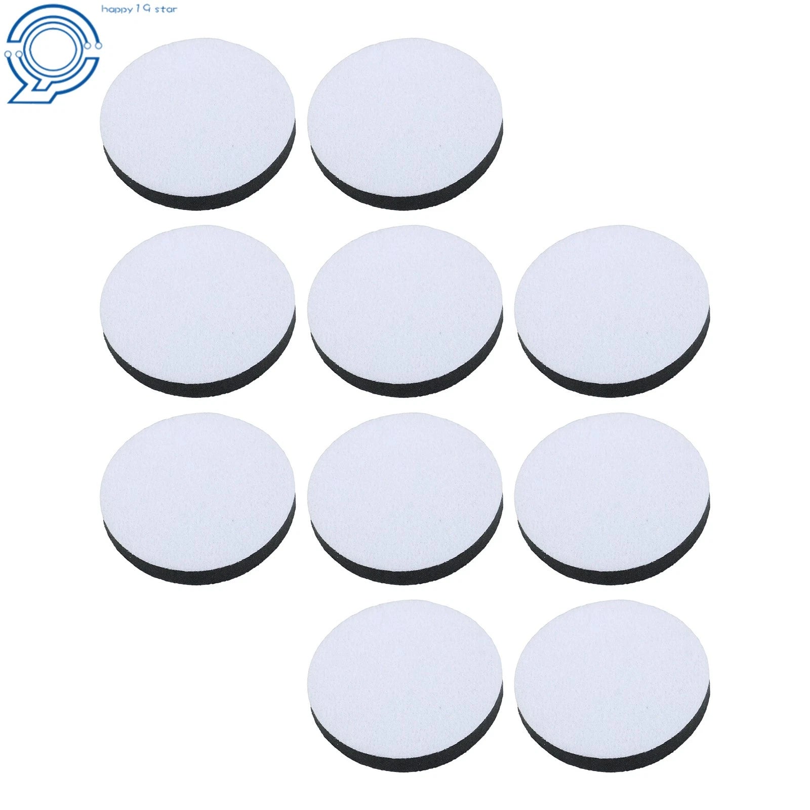 Set of 10 Soft Foam Interface Sponge Pads for Hook & Loop Backing