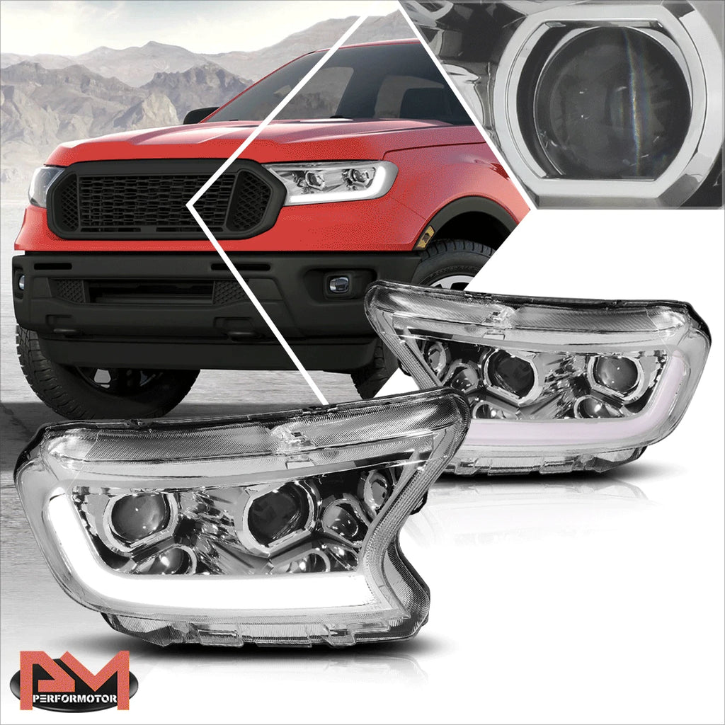Switchback LED DRL Dual Projector Headlights for Ford Ranger (2019–2022)