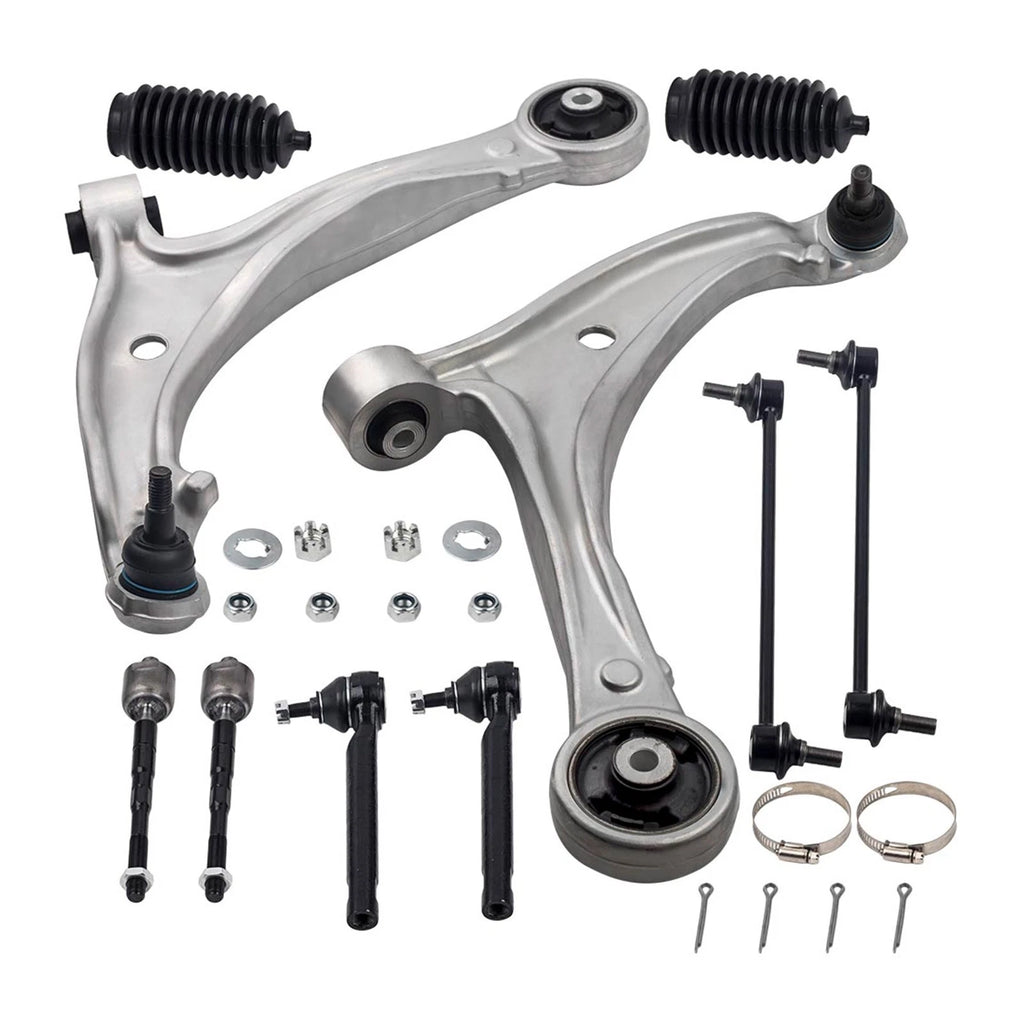 Front Strut Control Arms Sway Bar Tie Rod End Link Kit for Honda Odyssey (2005–2007)