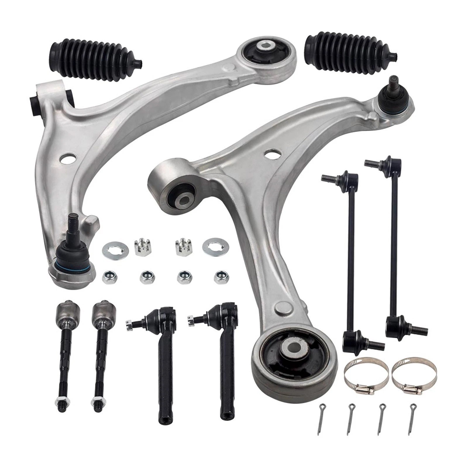 Front Strut Control Arms Sway Bar Tie Rod End Link Kit for Honda Odyssey (2005–2007)