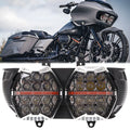 Dual LED Headlight for Harley Road Glide (2015–2024) - DHL & Hi/Lo Beam