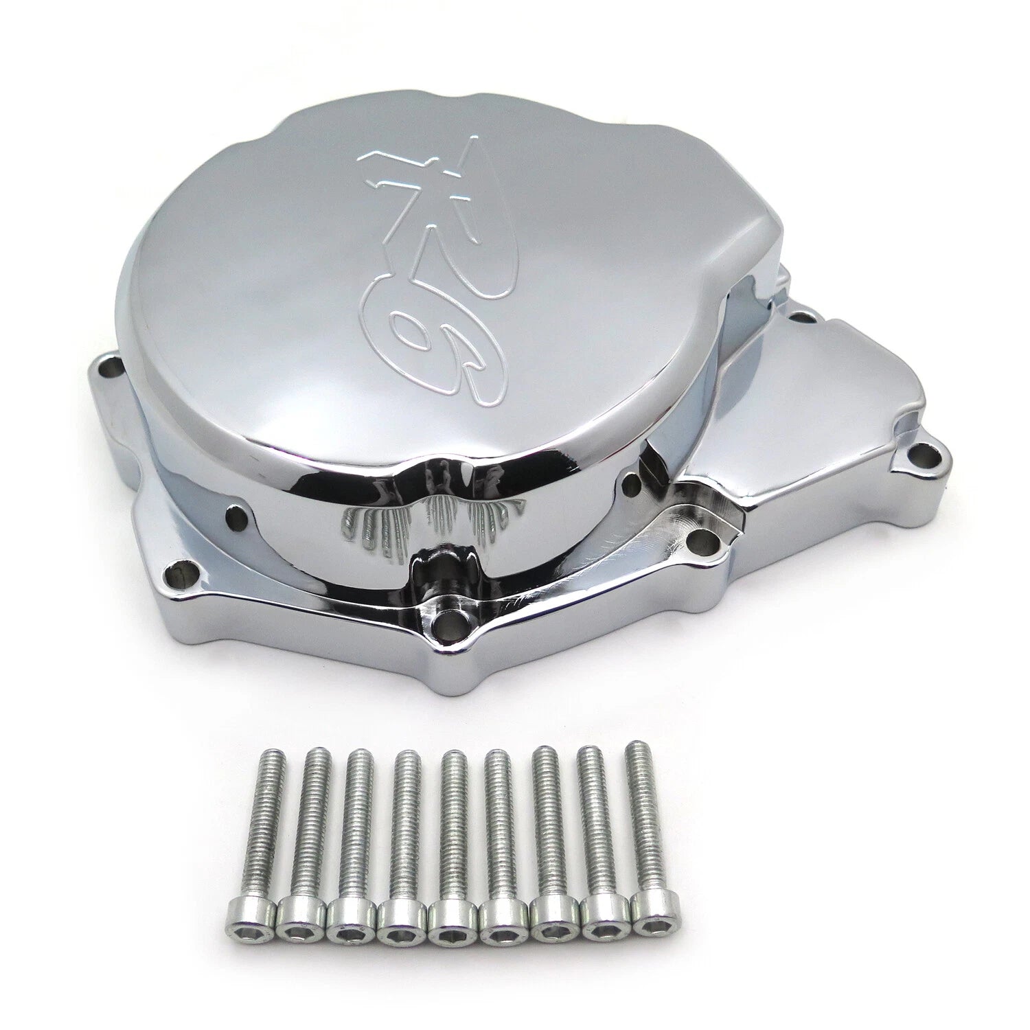 Motorcycle Engine Stator Cover for Yamaha YZF-R6 (2006–2021) Chrome "R6" Logo