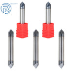 Set of 5 Carbide Chamfer Mills 3/8" 90 Degree Double End TIALN Coated